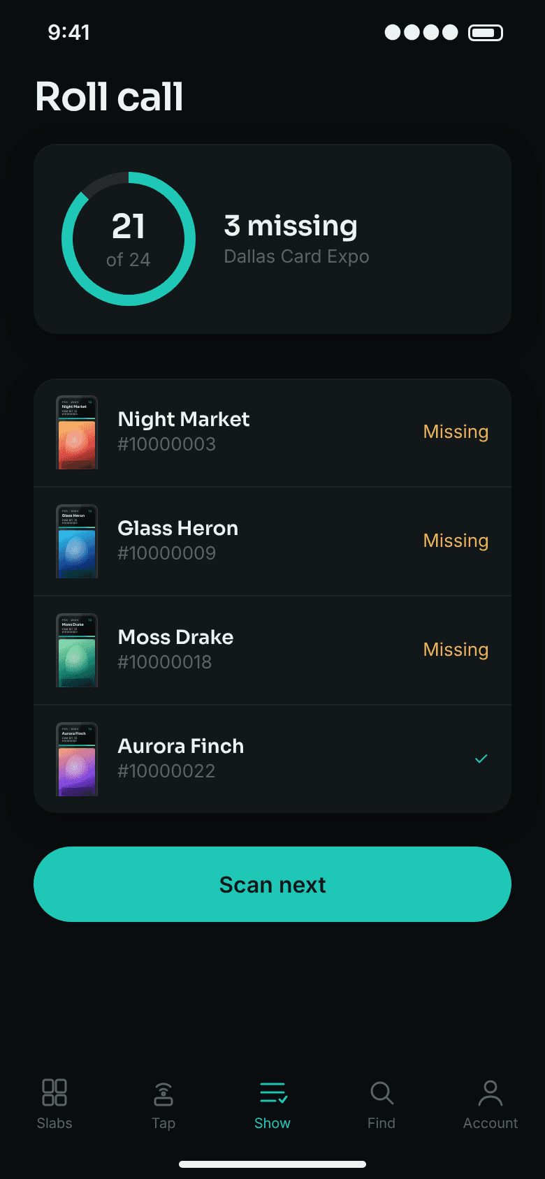 Roll call on a phone